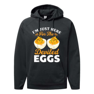 IM Just Here For The Deviled Eggs Performance Fleece Hoodie