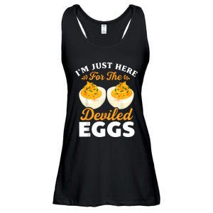 IM Just Here For The Deviled Eggs Ladies Essential Flowy Tank