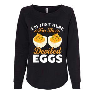 IM Just Here For The Deviled Eggs Womens California Wash Sweatshirt