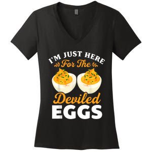 IM Just Here For The Deviled Eggs Women's V-Neck T-Shirt