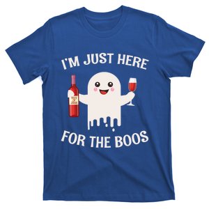 Im Just Here For The Boos Wine Halloween Ghost Costume Gift T-Shirt