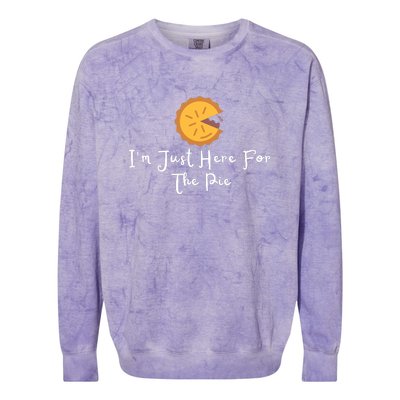 Im Just Here For The Pie Colorblast Crewneck Sweatshirt