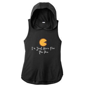 Im Just Here For The Pie Ladies PosiCharge Tri-Blend Wicking Draft Hoodie Tank