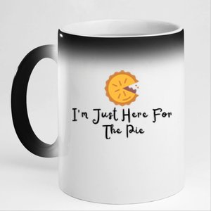 Im Just Here For The Pie 11oz Black Color Changing Mug