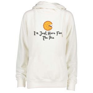 Im Just Here For The Pie Womens Funnel Neck Pullover Hood