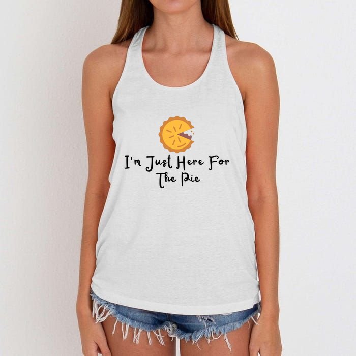 Im Just Here For The Pie Women's Knotted Racerback Tank