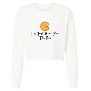 Im Just Here For The Pie Cropped Pullover Crew