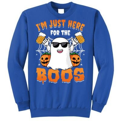 IM Just Here For The Boos Party Funny Halloween Ghost Cute Gift Sweatshirt