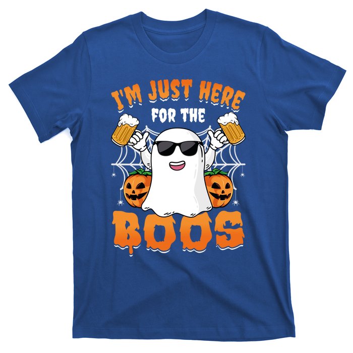 IM Just Here For The Boos Party Funny Halloween Ghost Cute Gift T-Shirt