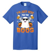 IM Just Here For The Boos Party Funny Halloween Ghost Cute Gift Tall T-Shirt