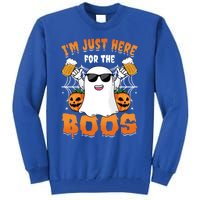 IM Just Here For The Boos Party Funny Halloween Ghost Cute Gift Tall Sweatshirt