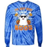 IM Just Here For The Boos Party Funny Halloween Ghost Cute Gift Tie-Dye Long Sleeve Shirt