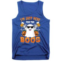 IM Just Here For The Boos Party Funny Halloween Ghost Cute Gift Tank Top