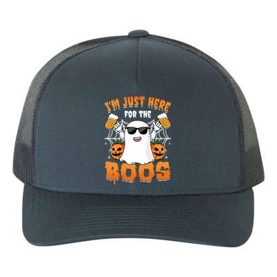 IM Just Here For The Boos Party Funny Halloween Ghost Cute Gift Yupoong Adult 5-Panel Trucker Hat