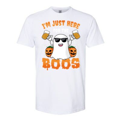 IM Just Here For The Boos Party Funny Halloween Ghost Cute Gift Softstyle CVC T-Shirt