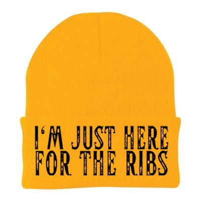 Im Just Here For The Ribs BBQ Grill Smoker Barbecue Chef Knit Cap Winter Beanie