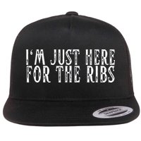Im Just Here For The Ribs BBQ Grill Smoker Barbecue Chef Flatbill Hat