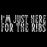 Im Just Here For The Ribs BBQ Grill Smoker Barbecue Chef Flatbill Hat