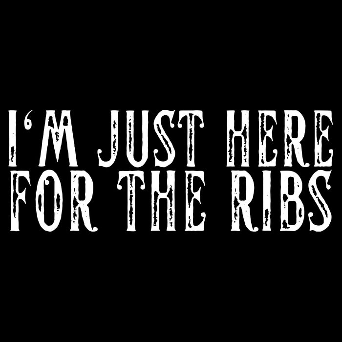 Im Just Here For The Ribs BBQ Grill Smoker Barbecue Chef Flatbill Hat