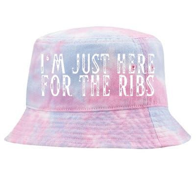 Im Just Here For The Ribs BBQ Grill Smoker Barbecue Chef Tie-Dyed Bucket Hat