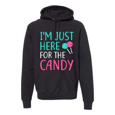 Im Just Here For The Candy Halloween Premium Hoodie