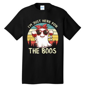 Im Just Here For The Boos Funny Halloween Tall T-Shirt