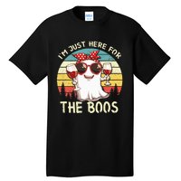 Im Just Here For The Boos Funny Halloween Tall T-Shirt