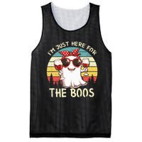 Im Just Here For The Boos Funny Halloween Mesh Reversible Basketball Jersey Tank