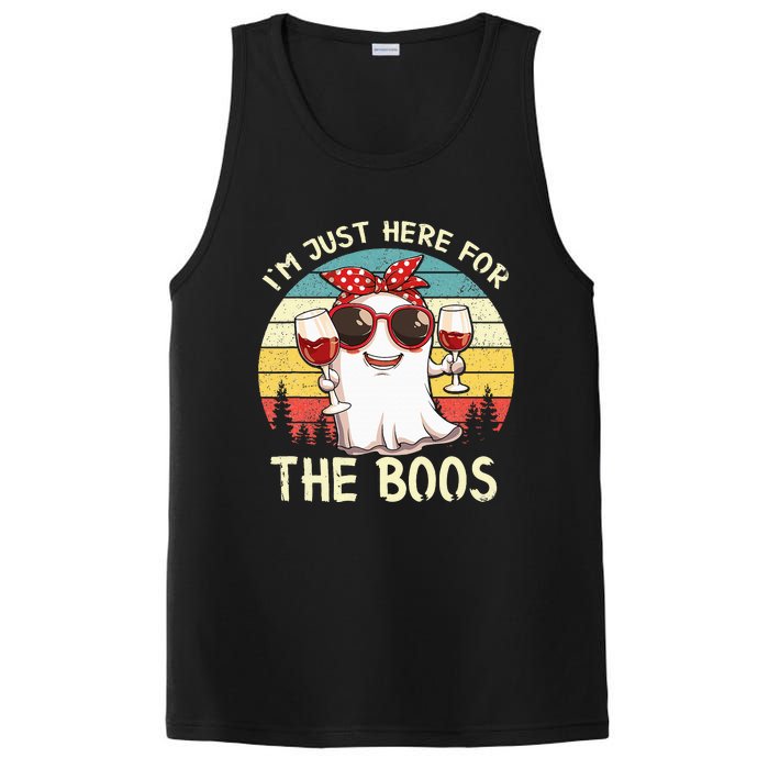 Im Just Here For The Boos Funny Halloween PosiCharge Competitor Tank