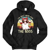 Im Just Here For The Boos Funny Halloween Tie Dye Hoodie