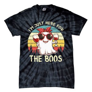 Im Just Here For The Boos Funny Halloween Tie-Dye T-Shirt