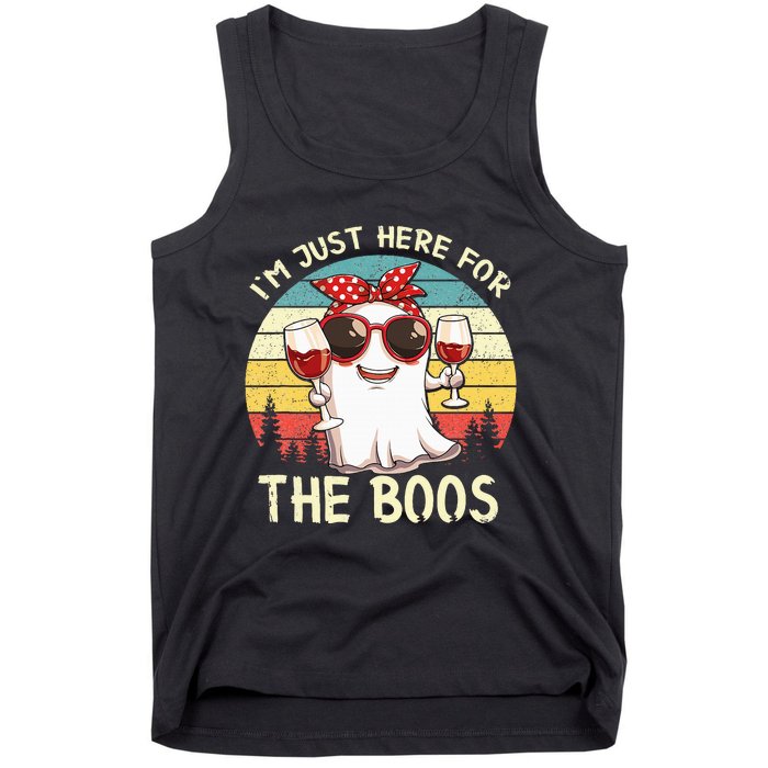 Im Just Here For The Boos Funny Halloween Tank Top