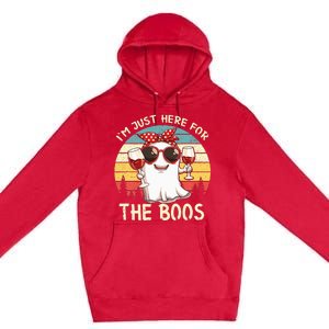 Im Just Here For The Boos Funny Halloween Premium Pullover Hoodie