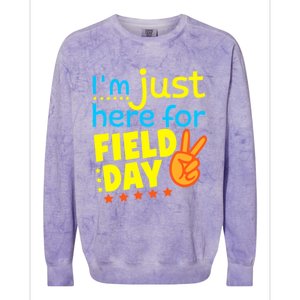 IM Just Here For Field Day 2024 For Teacher Field Day Great Gift Colorblast Crewneck Sweatshirt