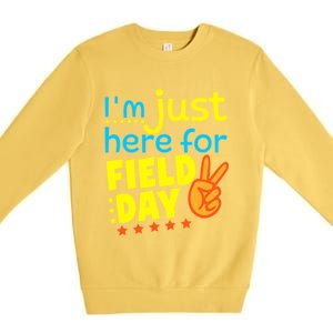 IM Just Here For Field Day 2024 For Teacher Field Day Great Gift Premium Crewneck Sweatshirt