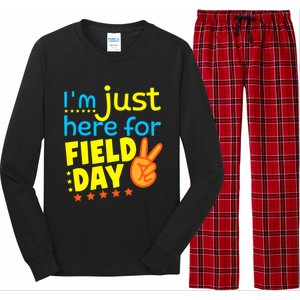 IM Just Here For Field Day 2024 For Teacher Field Day Great Gift Long Sleeve Pajama Set