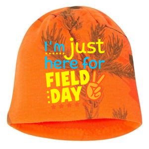 IM Just Here For Field Day 2024 For Teacher Field Day Great Gift Kati - Camo Knit Beanie