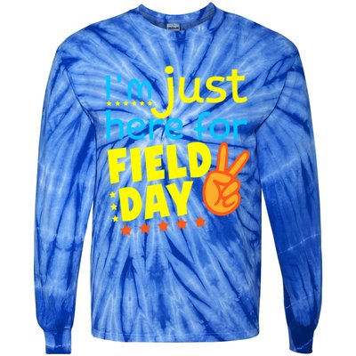 IM Just Here For Field Day 2024 For Teacher Field Day Great Gift Tie-Dye Long Sleeve Shirt