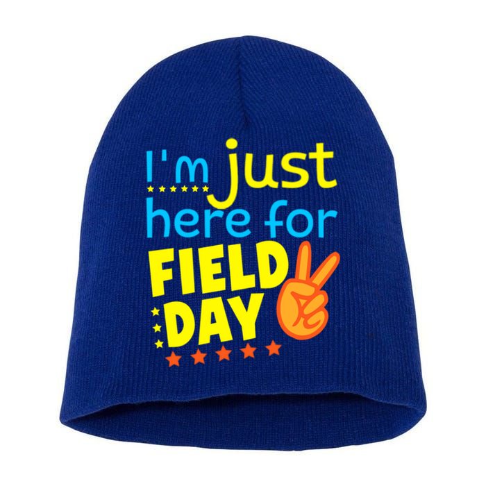 IM Just Here For Field Day 2024 For Teacher Field Day Great Gift Short Acrylic Beanie