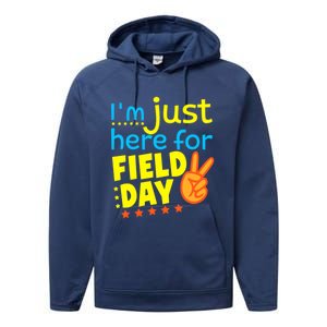 IM Just Here For Field Day 2024 For Teacher Field Day Great Gift Performance Fleece Hoodie