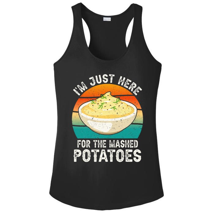 IM Just Here For The Mashed Potatoes Funny Gag Ladies PosiCharge Competitor Racerback Tank