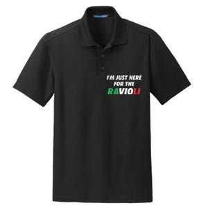 Im Just Here For The Ravioli Italian Food Dry Zone Grid Polo