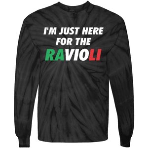 Im Just Here For The Ravioli Italian Food Tie-Dye Long Sleeve Shirt