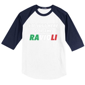 Im Just Here For The Ravioli Italian Food Baseball Sleeve Shirt