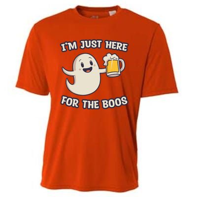 IM Just Here For The Boos Halloween Ghost Ing Beer Cool Gift Cooling Performance Crew T-Shirt