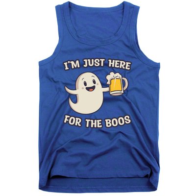 IM Just Here For The Boos Halloween Ghost Ing Beer Cool Gift Tank Top