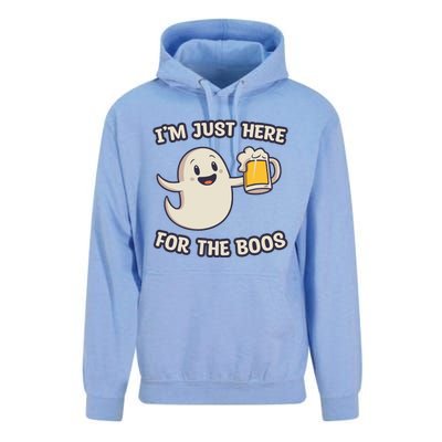 IM Just Here For The Boos Halloween Ghost Ing Beer Cool Gift Unisex Surf Hoodie