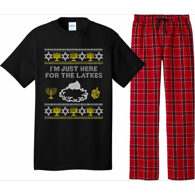 I'm Just Here For The Latkes Hannukah Channukah Jewish Funny Gift Cool Gift Pajama Set