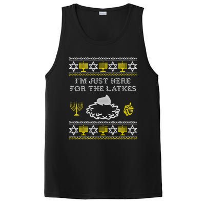 I'm Just Here For The Latkes Hannukah Channukah Jewish Funny Gift Cool Gift PosiCharge Competitor Tank