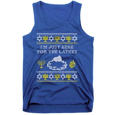 I'm Just Here For The Latkes Hannukah Channukah Jewish Funny Gift Cool Gift Tank Top